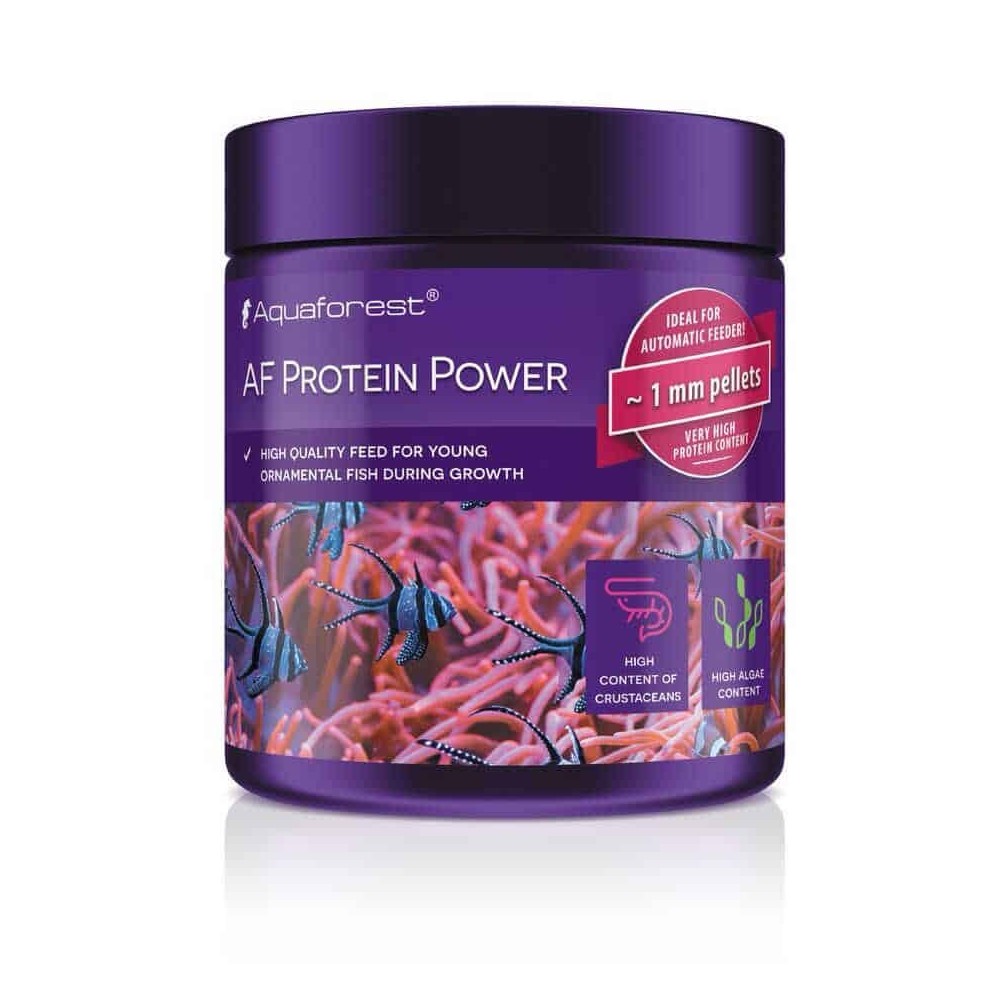 Aquaforest AF Protein Power - Alimento in Microgranuli per Pesci Ornamentali Piccoli